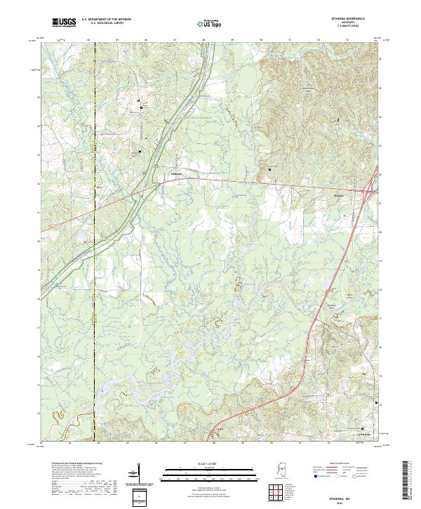 Ofahoma, MS — USGS 7.5-minute topo (2024)