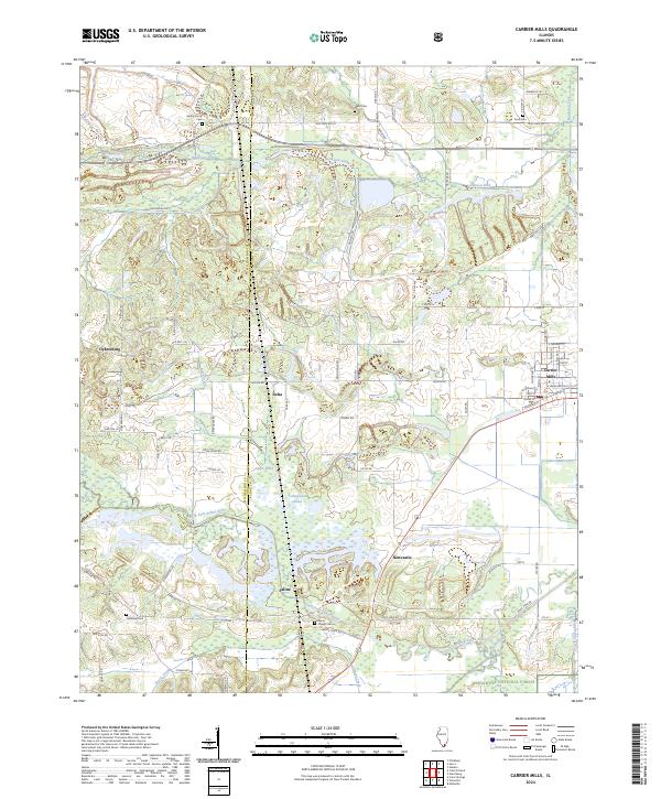 Carrier Mills, IL — USGS 7.5-minute topo (2024)