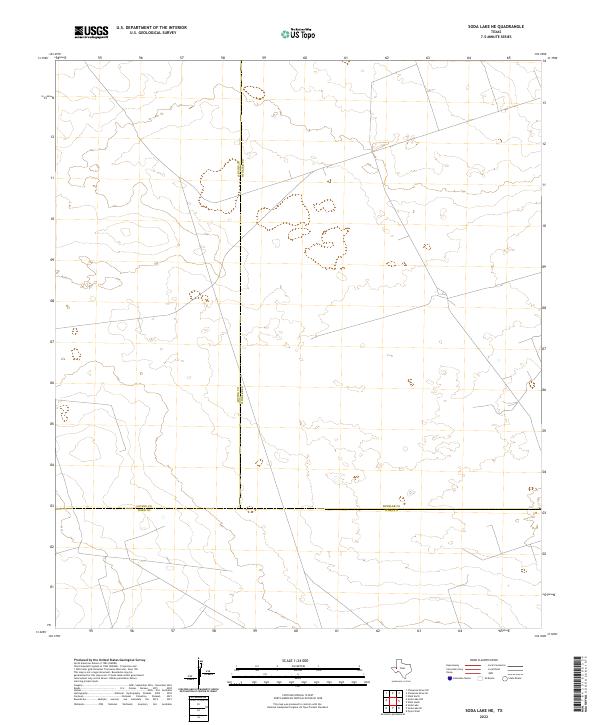 Soda Lake NE, TX — USGS 7.5-minute topo (2022)