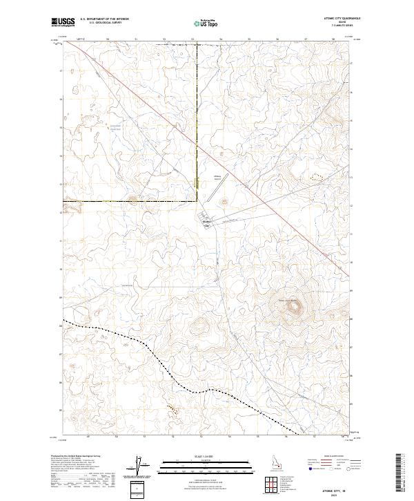 Atomic City, ID — USGS 7.5-minute topo (2023)