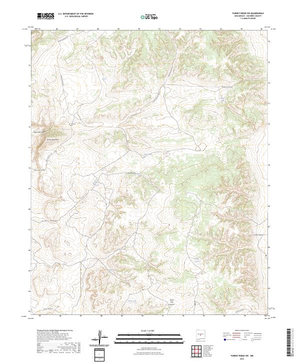 Turkey Ridge SW, NM — USGS 7.5-minute topo (2023)