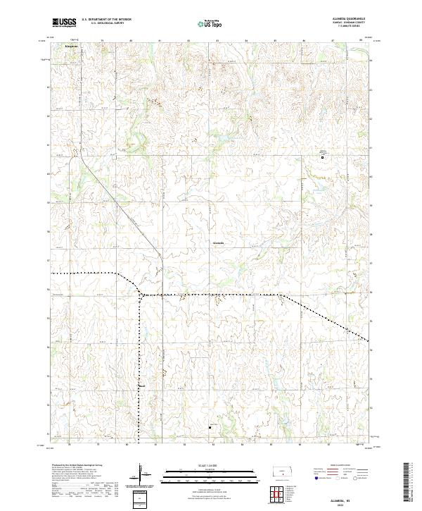 Alameda, KS — USGS 7.5-minute topo (2022)