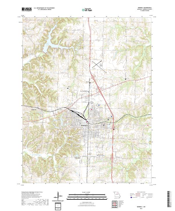 Moberly, MO — USGS 7.5-minute topo (2021)