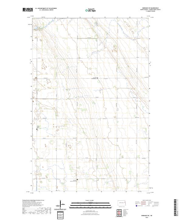 Emerado SW, ND — USGS 7.5-minute topo (2024)