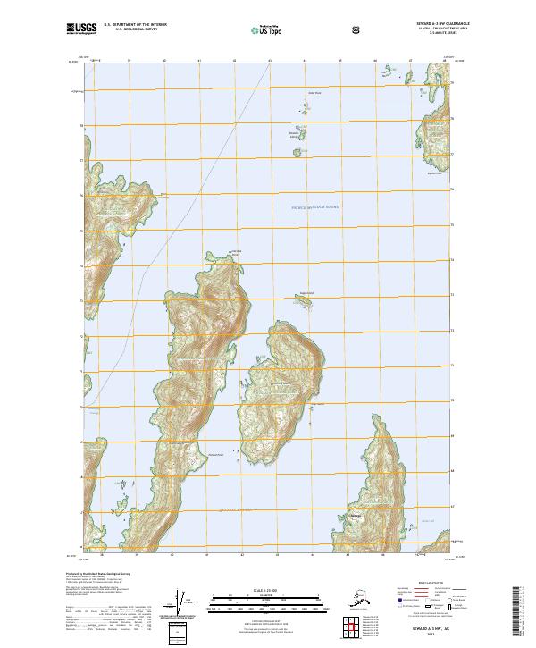 Seward A-3 NW, AK — USGS 7.5-minute topo (2023)