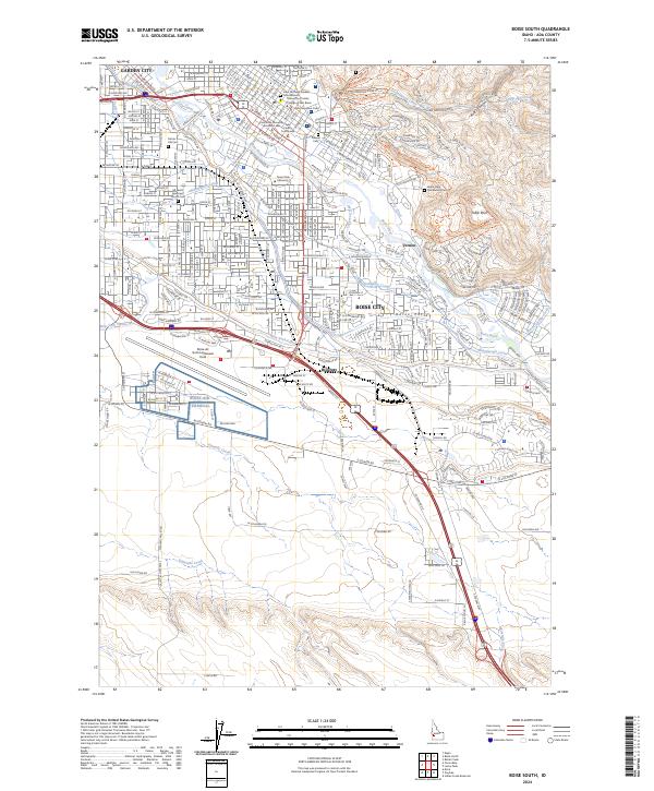 Boise South, ID — USGS 7.5-minute topo (2024)