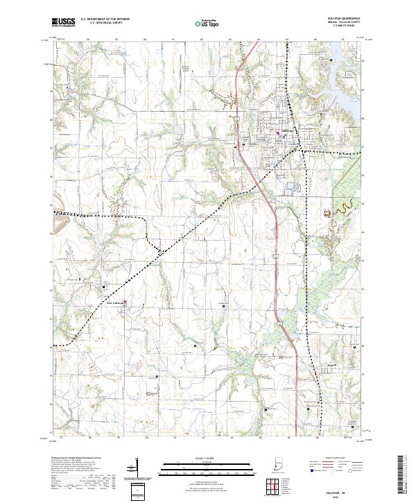 Sullivan, IN — USGS 7.5-minute topo (2022)