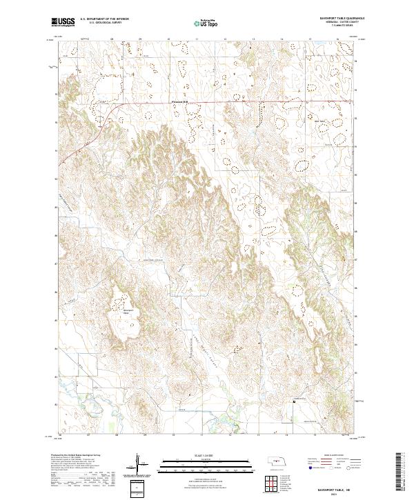 Davenport Table, NE — USGS 7.5-minute topo (2021)