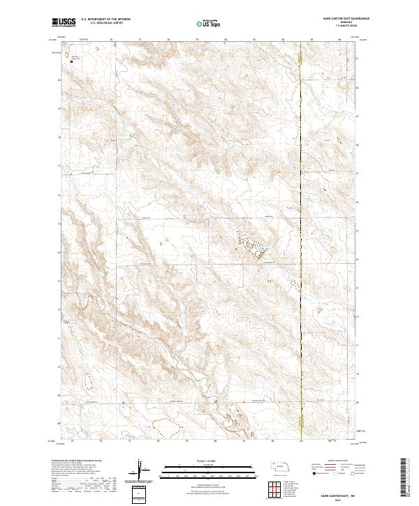 Sand Canyon East, NE — USGS 7.5-minute topo (2021)