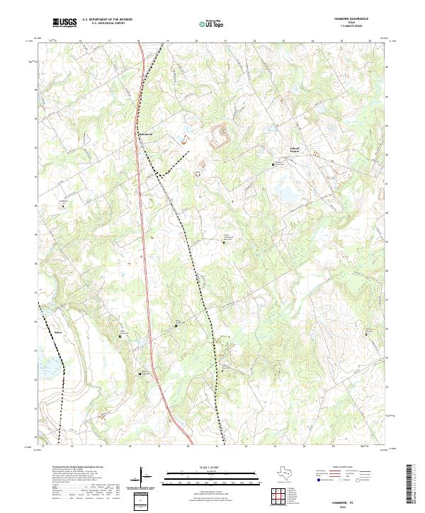 Hammond, TX — USGS 7.5-minute topo (2022)