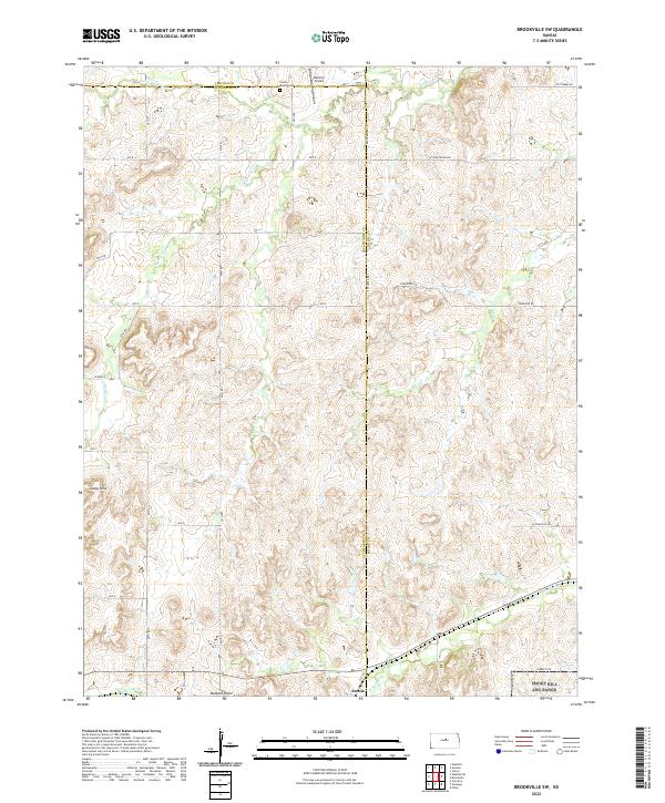 Brookville SW, KS — USGS 7.5-minute topo (2022)