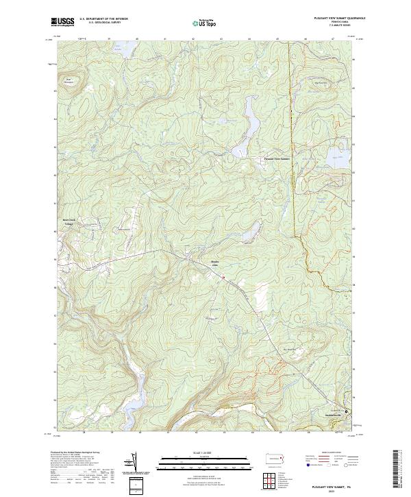 Pleasant View Summit, PA — USGS 7.5-minute topo (2023)