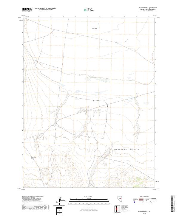 Sunshine Well, NV — USGS 7.5-minute topo (2021)