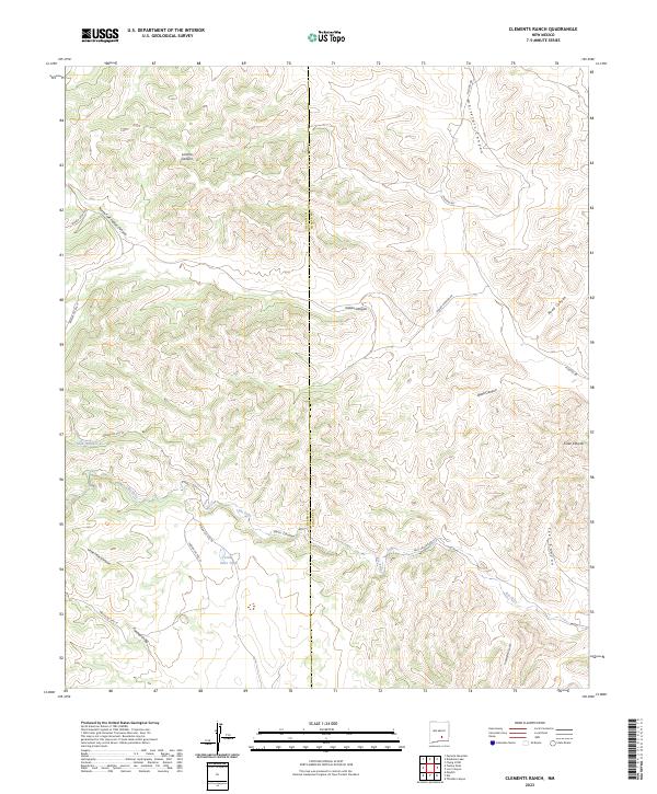 Clements Ranch, NM — USGS 7.5-minute topo (2023)