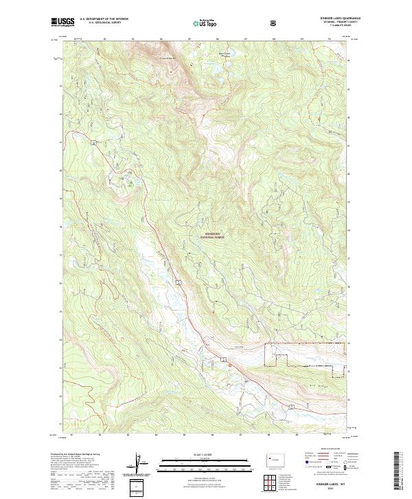 Kisinger Lakes, WY — USGS 7.5-minute topo (2021)