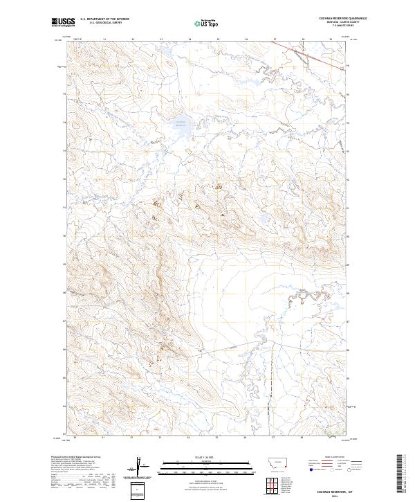 Cochran Reservoir, MT — USGS 7.5-minute topo (2024)