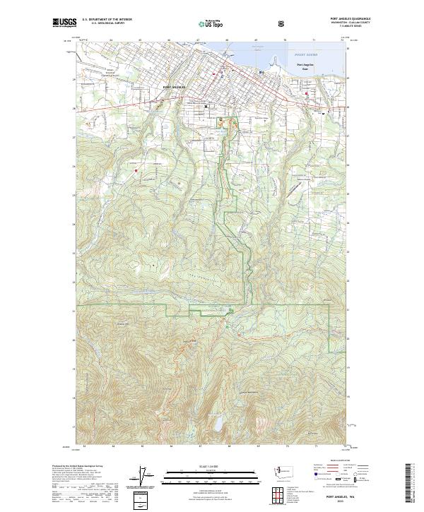 Port Angeles, WA — USGS 7.5-minute topo (2023)