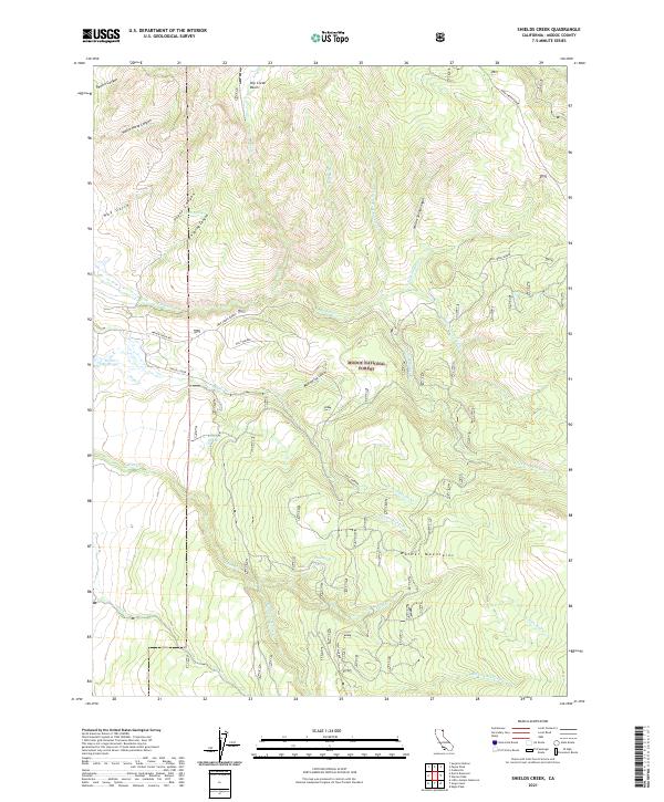 Shields Creek, CA — USGS 7.5-minute topo (2021)