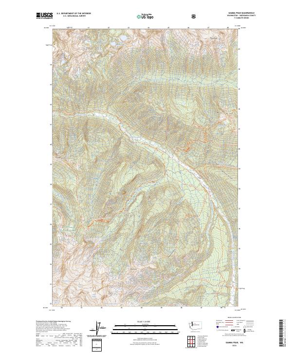 Gamma Peak, WA — USGS 7.5-minute topo (2023)