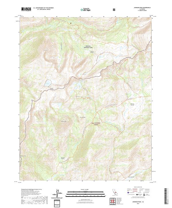 Johnson Peak, CA — USGS 7.5-minute topo (2021)