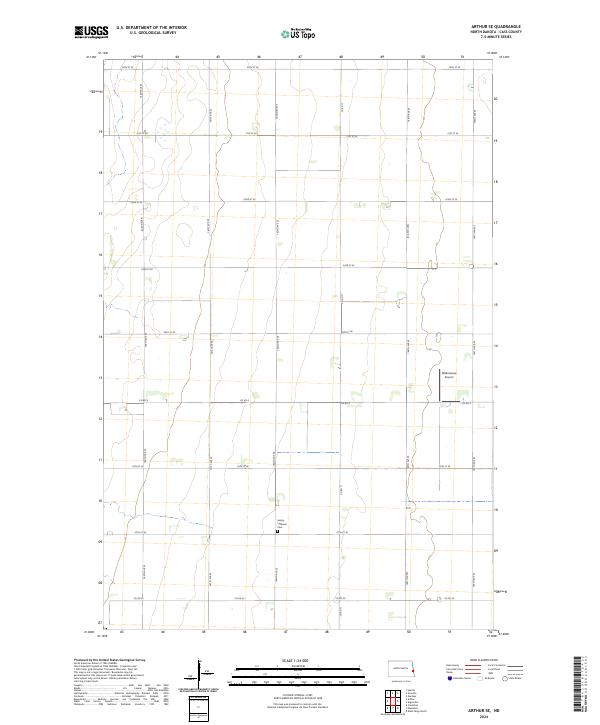 Arthur SE, ND — USGS 7.5-minute topo (2024)