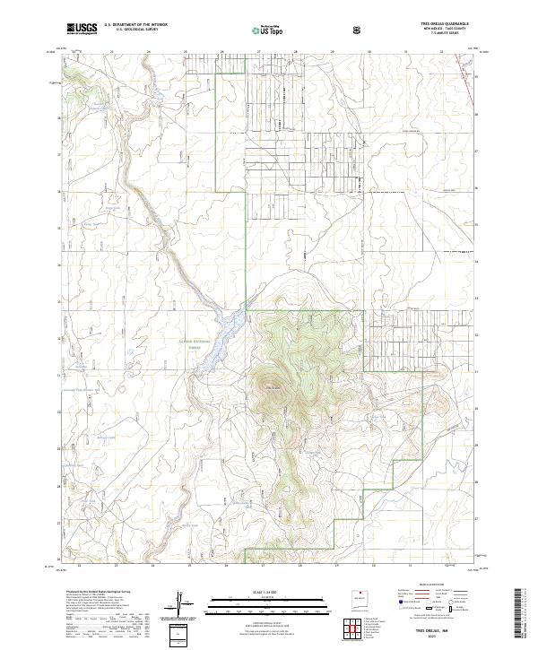 Tres Orejas, NM — USGS 7.5-minute topo (2023)
