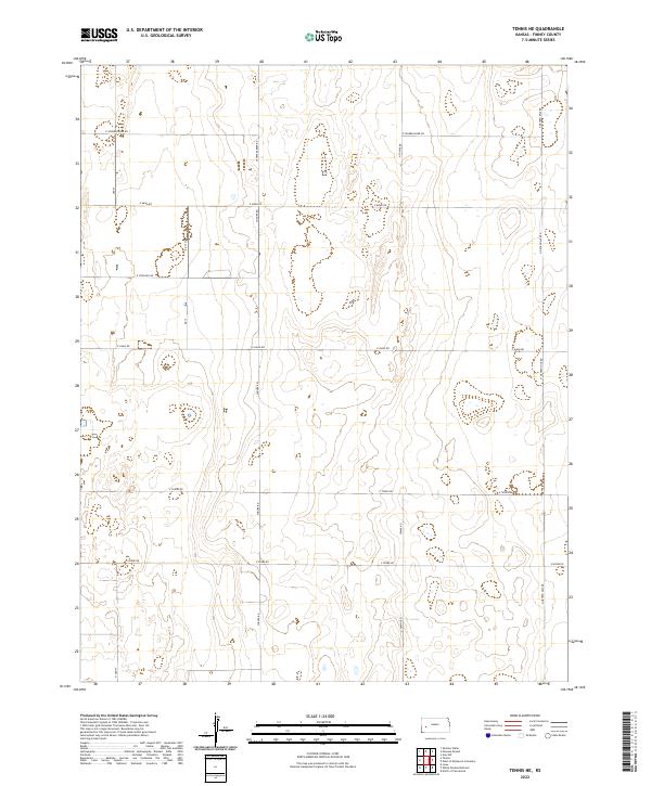 Tennis NE, KS — USGS 7.5-minute topo (2022)