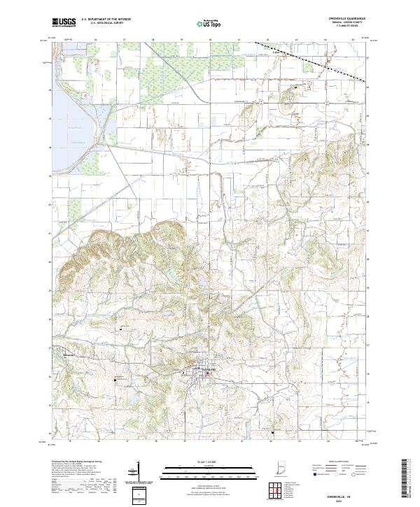 Owensville, IN — USGS 7.5-minute topo (2022)