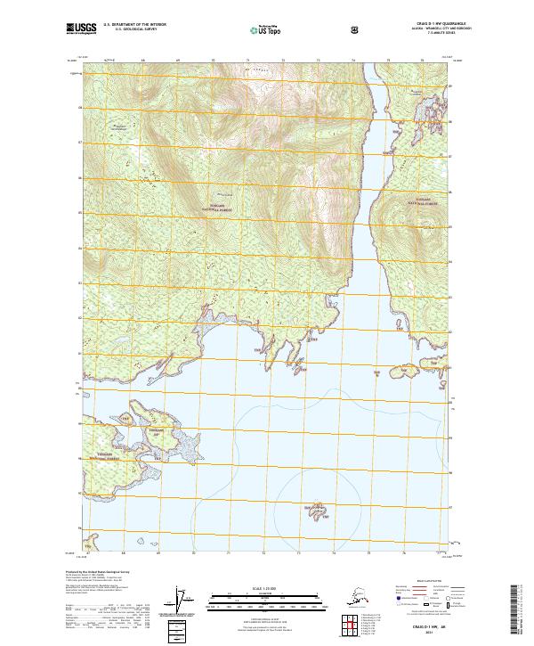 Craig D-1 NW, AK — USGS 7.5-minute topo (2021)