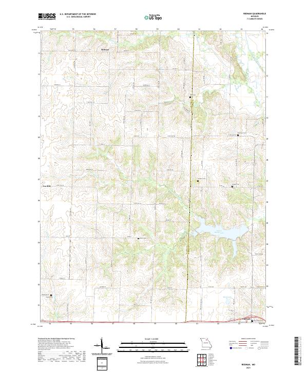 Redman, MO — USGS 7.5-minute topo (2021)
