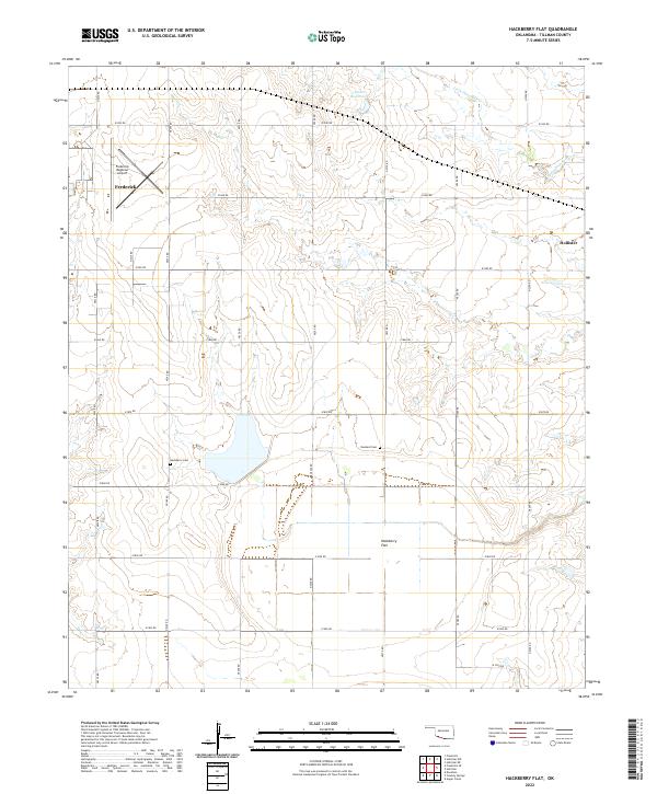 Hackberry Flat, OK — USGS 7.5-minute topo (2022)