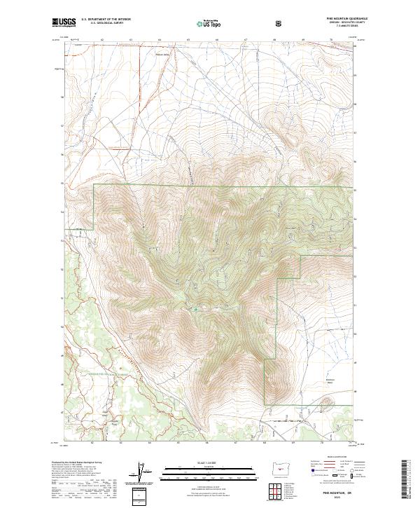 Pine Mountain, OR — USGS 7.5-minute topo (2023)