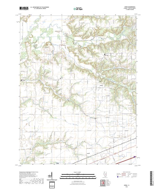 Avena, IL — USGS 7.5-minute topo (2024)