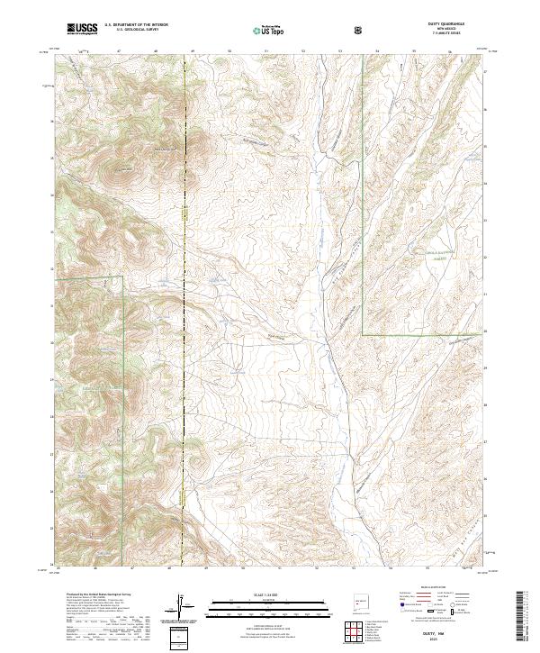 Dusty, NM — USGS 7.5-minute topo (2023)