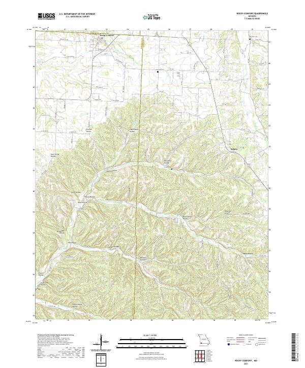 Rocky Comfort, MO — USGS 7.5-minute topo (2021)