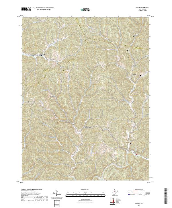 Auburn, WV — USGS 7.5-minute topo (2023)