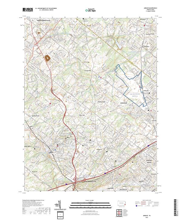 Ambler, PA — USGS 7.5-minute topo (2023)