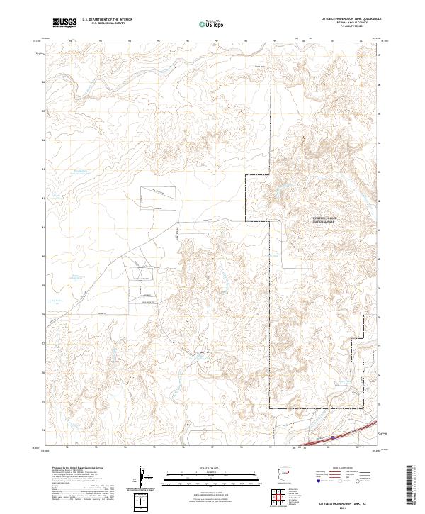 Little Lithodendron Tank, AZ — USGS 7.5-minute topo (2021)