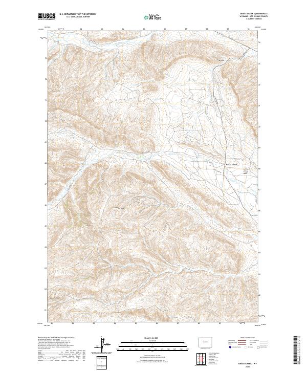 Grass Creek, WY — USGS 7.5-minute topo (2021)
