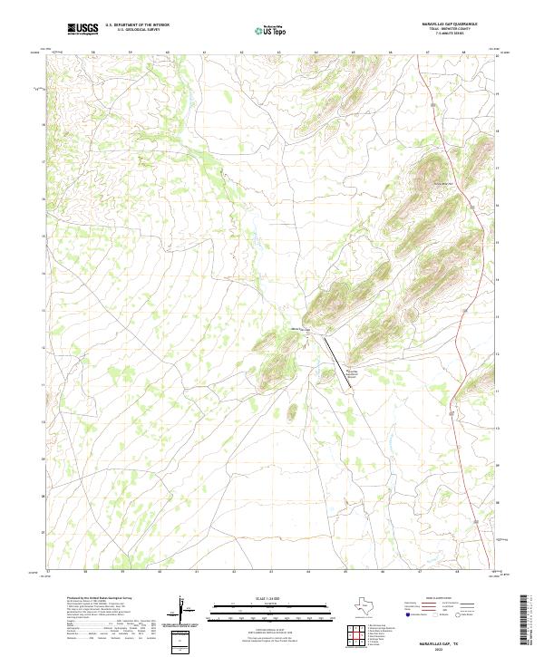 Maravillas Gap, TX — USGS 7.5-minute topo (2022)