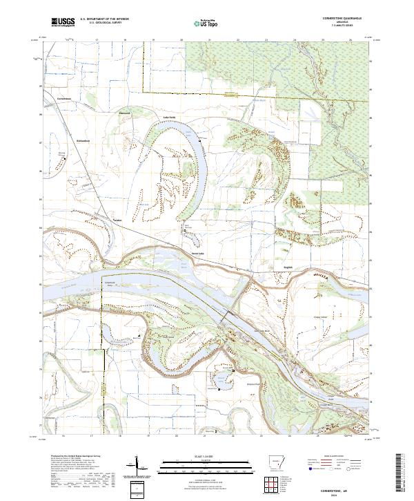 Cornerstone, AR — USGS 7.5-minute topo (2024)