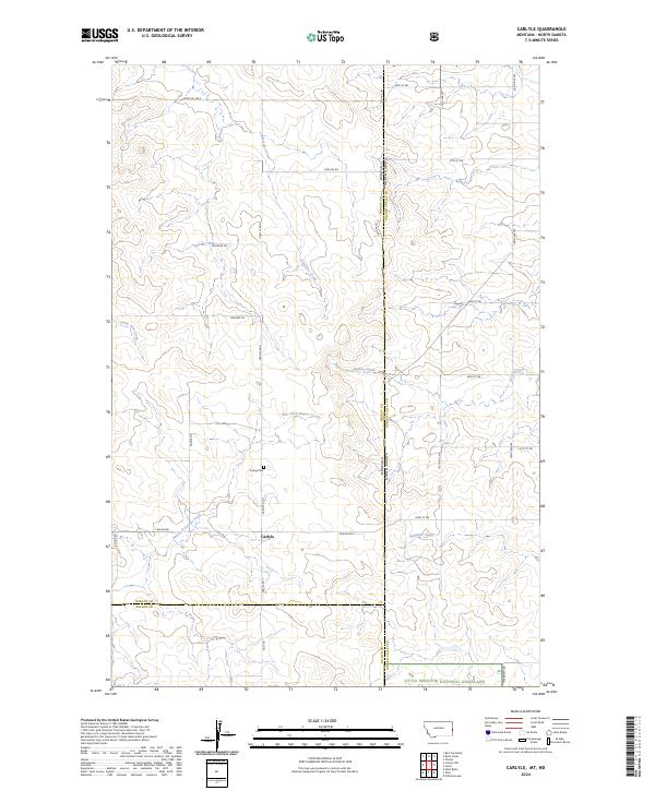 Carlyle, MT-ND — USGS 7.5-minute topo (2024)
