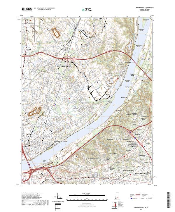 Jeffersonville, IN-KY — USGS 7.5-minute topo (2022)