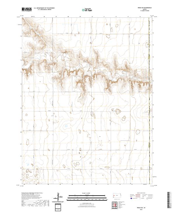 Pence SW, KS — USGS 7.5-minute topo (2022)