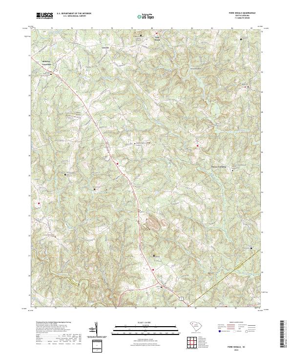Fork Shoals, SC — USGS 7.5-minute topo (2024)