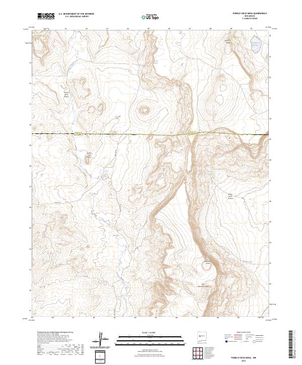 Pueblo Viejo Mesa, NM — USGS 7.5-minute topo (2023)