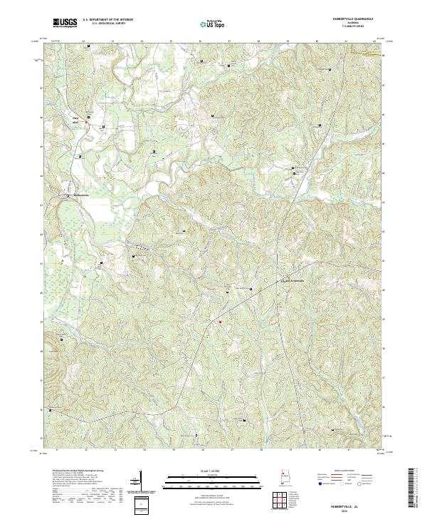 Hubbertville, AL — USGS 7.5-minute topo (2024)