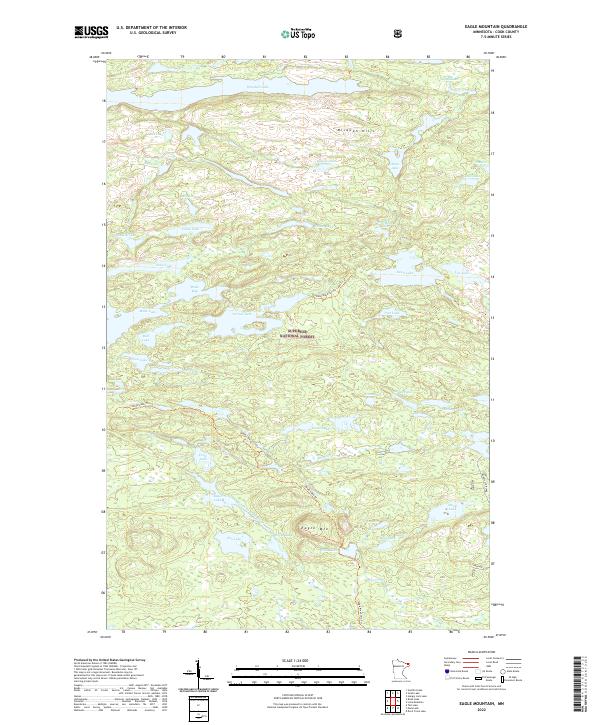 Eagle Mountain, MN — USGS 7.5-minute topo (2022)