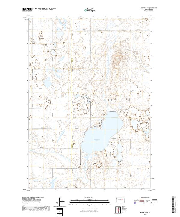 Redfield SW, SD — USGS 7.5-minute topo (2021)
