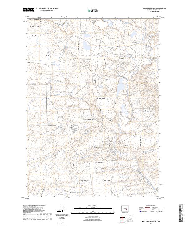 Moss Agate Reservoir, WY — USGS 7.5-minute topo (2023)